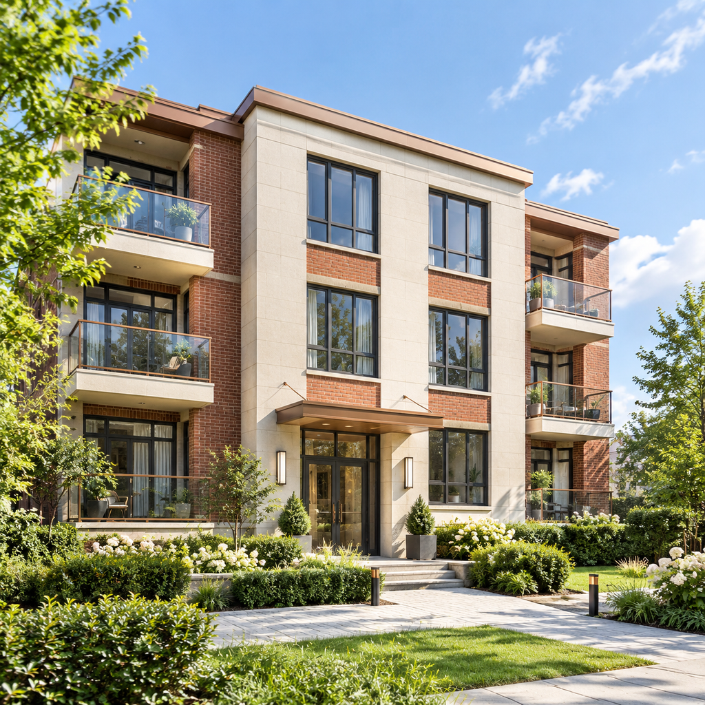 Small modern apartment building